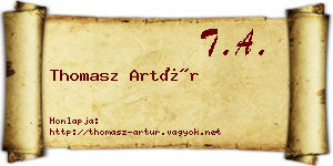 Thomasz Artúr névjegykártya
